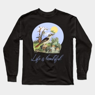 Wildlife Bird Illustration with Affirmation Long Sleeve T-Shirt